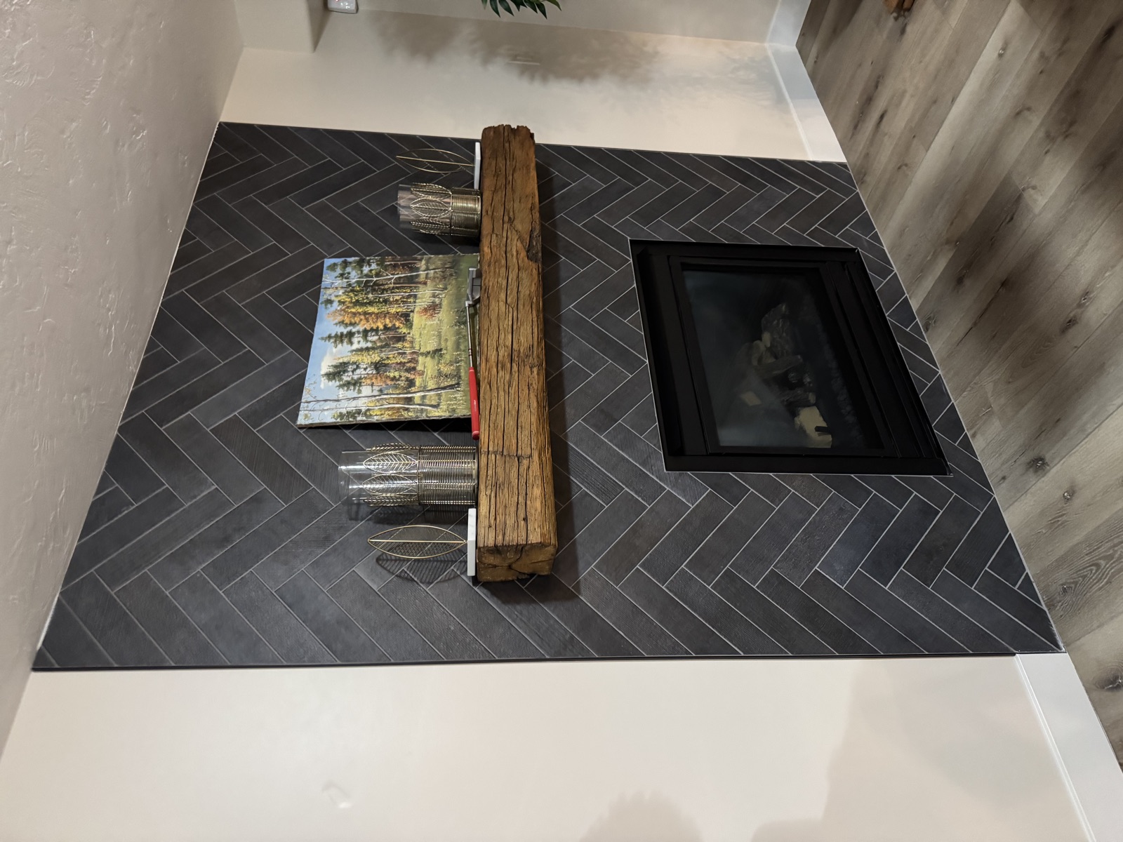 Herringbone Fireplace