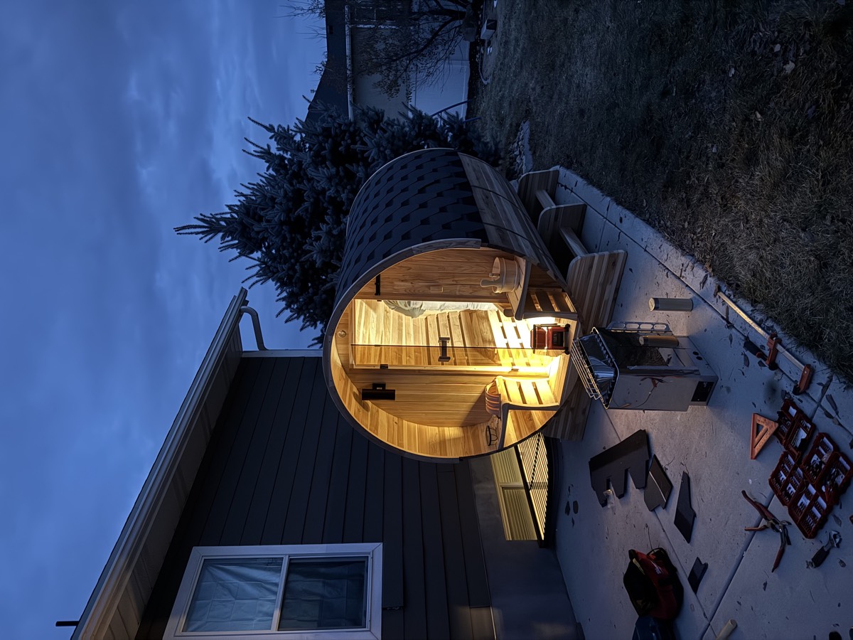 Barrel Sauna Build