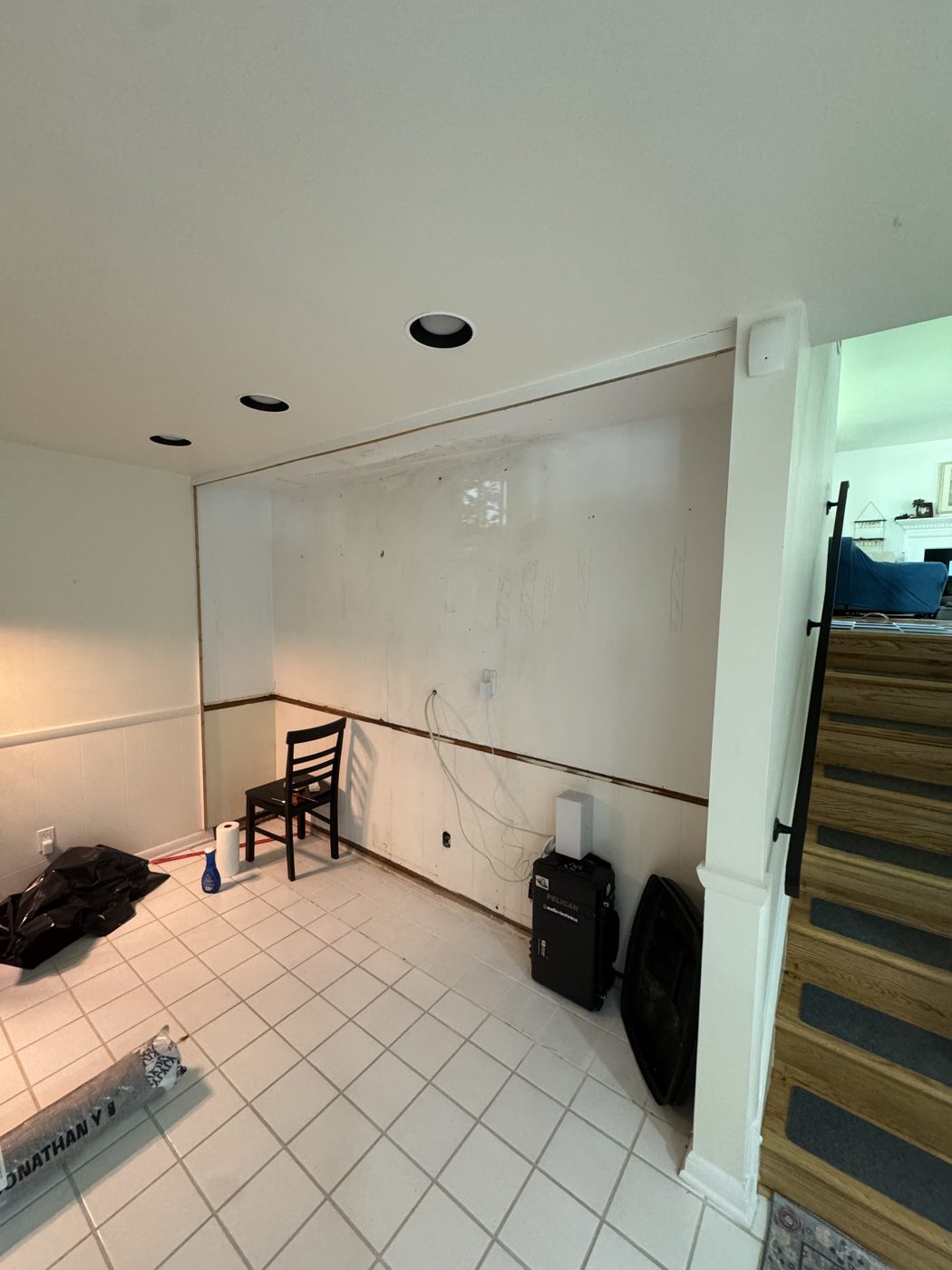 McLean wall nook before the rebuild